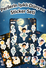 Perilerin Işıklı Dünyası Sticker Yaprakları Seti