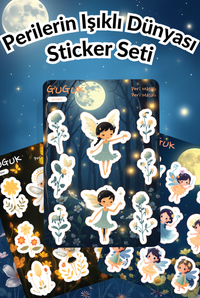 Perilerin Işıklı Dünyası Sticker Yaprakları Seti