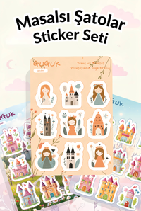 Masalsı Şatolar Sticker Yaprakları Seti