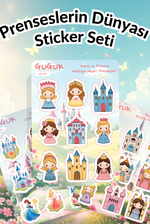 Prenseslerin Dünyası Sticker Yaprakları Seti