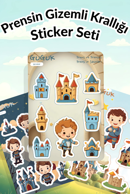 Prensin Gizemli Krallığı Sticker Yaprakları Seti