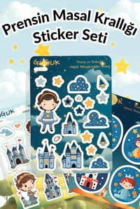Prensin Masal Krallığı Sticker Yaprakları Seti