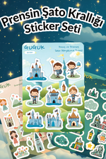 Prensin Şato Krallığı Sticker Yaprakları Seti 