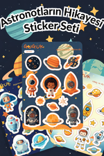 Astronotların Hikayesi Sticker Yaprakları Seti