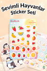 Sevimli Hayvanlar Sticker Yaprakları Seti
