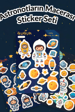Astronotların Macerası Sticker Yaprakları Seti