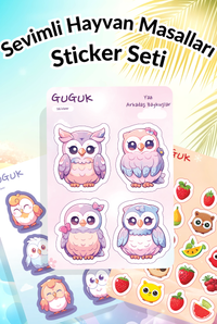 Sevimli Hayvan Masalları Sticker Yaprakları Seti