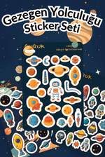 Gezegen Yolculuğu Sticker Yaprakları Seti