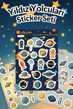 Yıldız Yolcuları Sticker Yaprakları Seti
