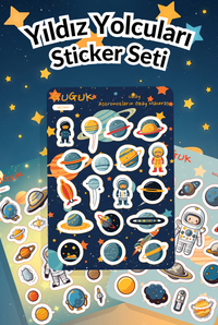 Yıldız Yolcuları Sticker Yaprakları Seti