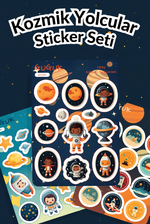 Kozmik Yolcular Sticker Yaprakları Seti 