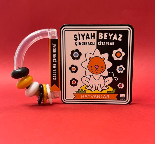 Siyah Beyaz Çıngıraklı Kitaplar & Hayvanlar
