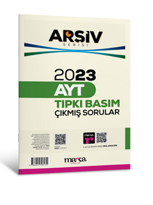 2023 AYT Arşiv Serisi Tıpkı Basım Çıkmış Sorular Tamamı Video Çözümlü