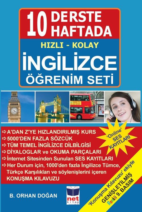10 Derste 10 Haftada Hızlı Kolay İngilizce Öğrenim Seti (B. Orhan