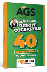 MEB AGS Hakan Bileyen ile Türkiye Coğrafyası Tamamı Çözümlü 40 Deneme Sınavı