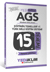 2025 MEB AGS Eğitimin Temelleri ve Türk Milli Eğitim Sistemi Tamamı Çözümlü 15 Deneme