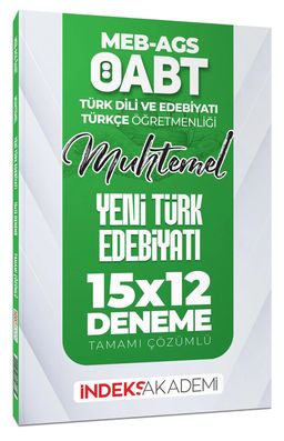 2025 ÖABT MEB-AGS Muhtemel Türk Dili Edebiyatı-Türkçe Yeni Türk Edebiyatı 15x12 Deneme Çözümlü 