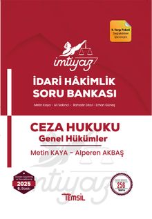 İmtiyaz İdari Hakimlik Soru Bankasi Ceza Hukuku - Genel Hükümler