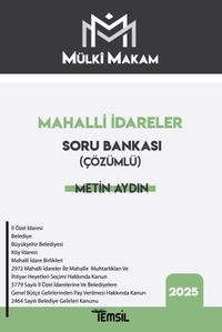 Mülki Makam Mahalli İdareler Çözümlü Soru Bankası