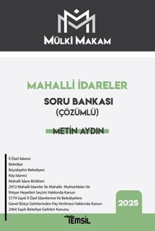 Mülki Makam Mahalli İdareler Çözümlü Soru Bankası