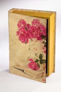 Kitap Şeklinde Ahşap Hediye Kutu - Gül Nostalji