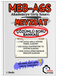 MEB-AGS Mevzuat Soru Bankası Çözümlü 