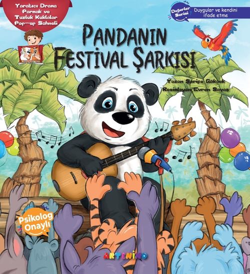 Pandanın Festival Şarkısı & Yaratıcı Drama Parmak ve Tuzluk Kuklalar Pop-up Sahneli 