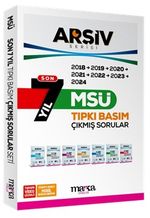 Son 7 Yıl MSÜ Arşiv Serisi Tıpkı Basım Fasikül Fasikül Çıkmış Sorular Tamamı Video Çözümlü