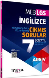 LGS İngilizce Konularına Göre Düzenlenmiş Son 7 Yıl Çıkmış Sorular