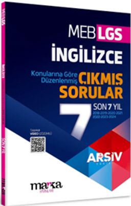 LGS İngilizce Konularına Göre Düzenlenmiş Son 7 Yıl Çıkmış Sorular