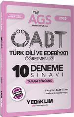 2025 MEB AGS ÖABT Türk Dili ve Edebiyatı Öğretmenliği Tamamı Çözümlü 10 Deneme Sınavı