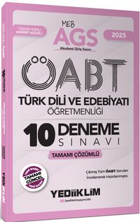 2025 MEB AGS ÖABT Türk Dili ve Edebiyatı Öğretmenliği Tamamı Çözümlü 10 Deneme Sınavı