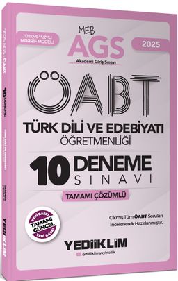 2025 MEB AGS ÖABT Türk Dili ve Edebiyatı Öğretmenliği Tamamı Çözümlü 10 Deneme Sınavı