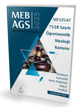 MEB - AGS Mevzuat Bilgisi 7528 Sayılı Öğretmenlik Mesleği Kanunu Konu Anlatımlı Video Fasikül
