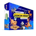 Sevimli Hayvanları 12 Büyük Parça Dokun Hisset Puzzle
