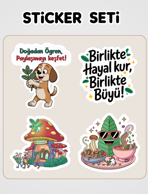 Naneyi Yedik Lokantası Sticker Seti