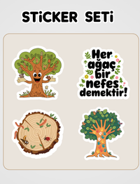 Ağaçlar / İlk Okuma Sticker Seti