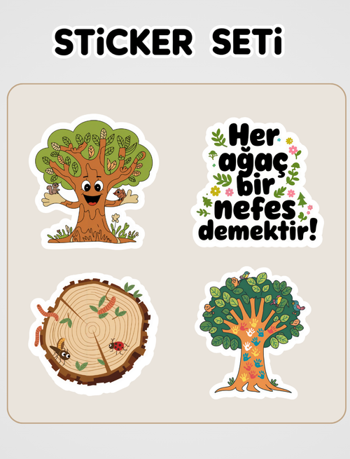 Ağaçlar / İlk Okuma Sticker Seti