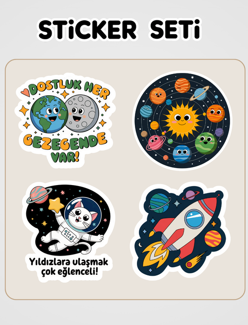 İlk Okuma - Gökbilim Sticker Seti