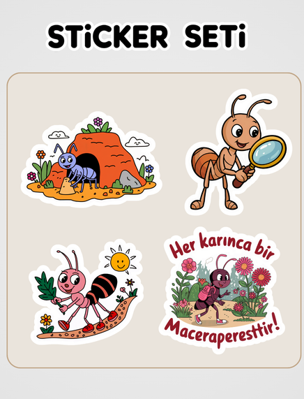 İlk Okuma - Karıncalar Sticker Seti