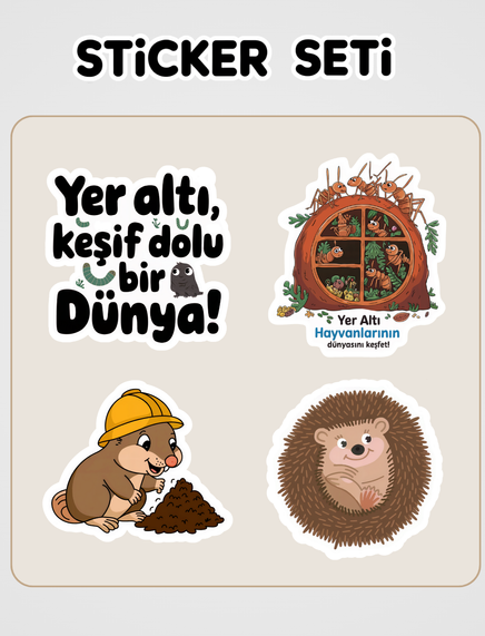 İlk Okuma - Yer Altı Hayvanları Sticker Seti