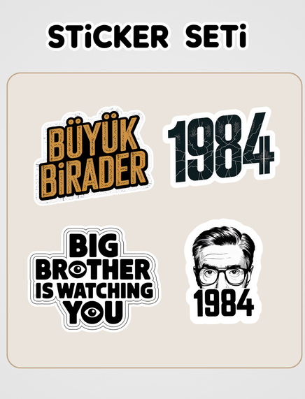 1984 Kitap Sticker Seti