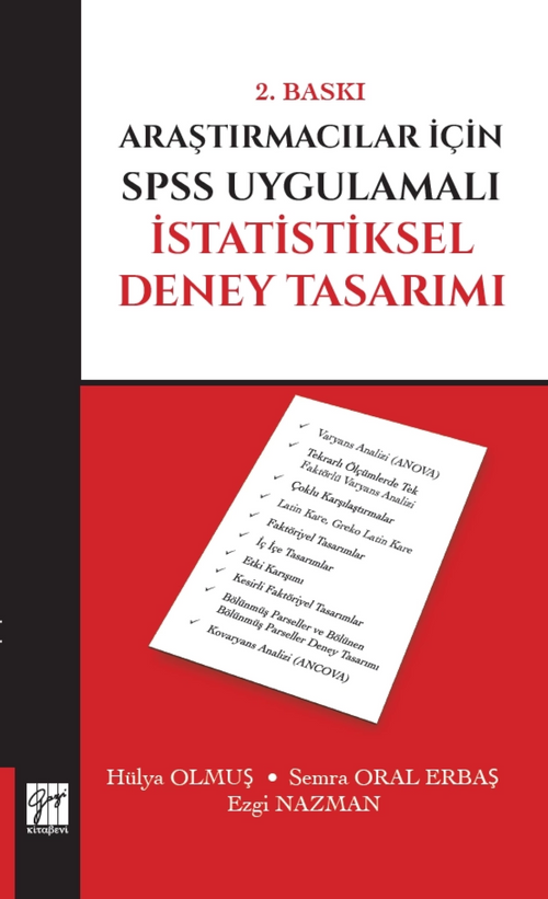 Araştırmacılar İçin SPSS Uygulamalı İstatistiksel Deney Tasarımı
