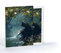 Savaşçı Nehir Kenarında, Özel Tasarım Kılıflı A4 Poster