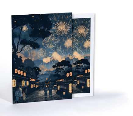 Havai Fişeklerin Büyüsü, Özel Tasarım Kılıflı A4 Poster