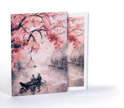 Kiraz Çiçeği Nehri, Özel Tasarım Kılıflı A4 Poster