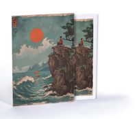 Kızıl Gün Batımındaki Huzur, Özel Tasarım Kılıflı A4 Poster