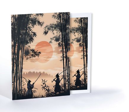 Gün Batımındaki Samuraylar, Özel Tasarım Kılıflı A4 Poster