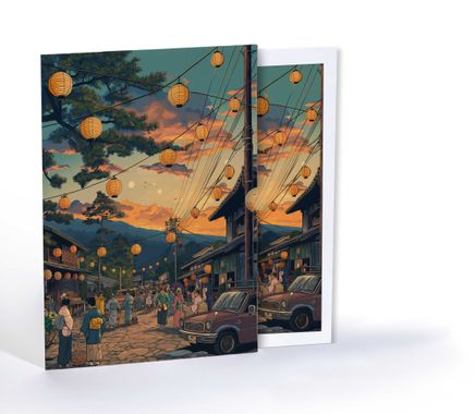 Akşam Pazarı Gezintisi, Özel Tasarım Kılıflı A4 Poster