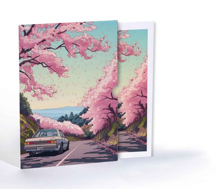 Sakura Yolu, Özel Tasarım Kılıflı A4 Poster